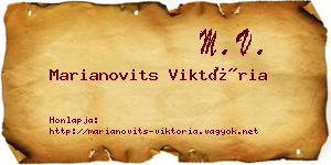Marianovits Viktória névjegykártya